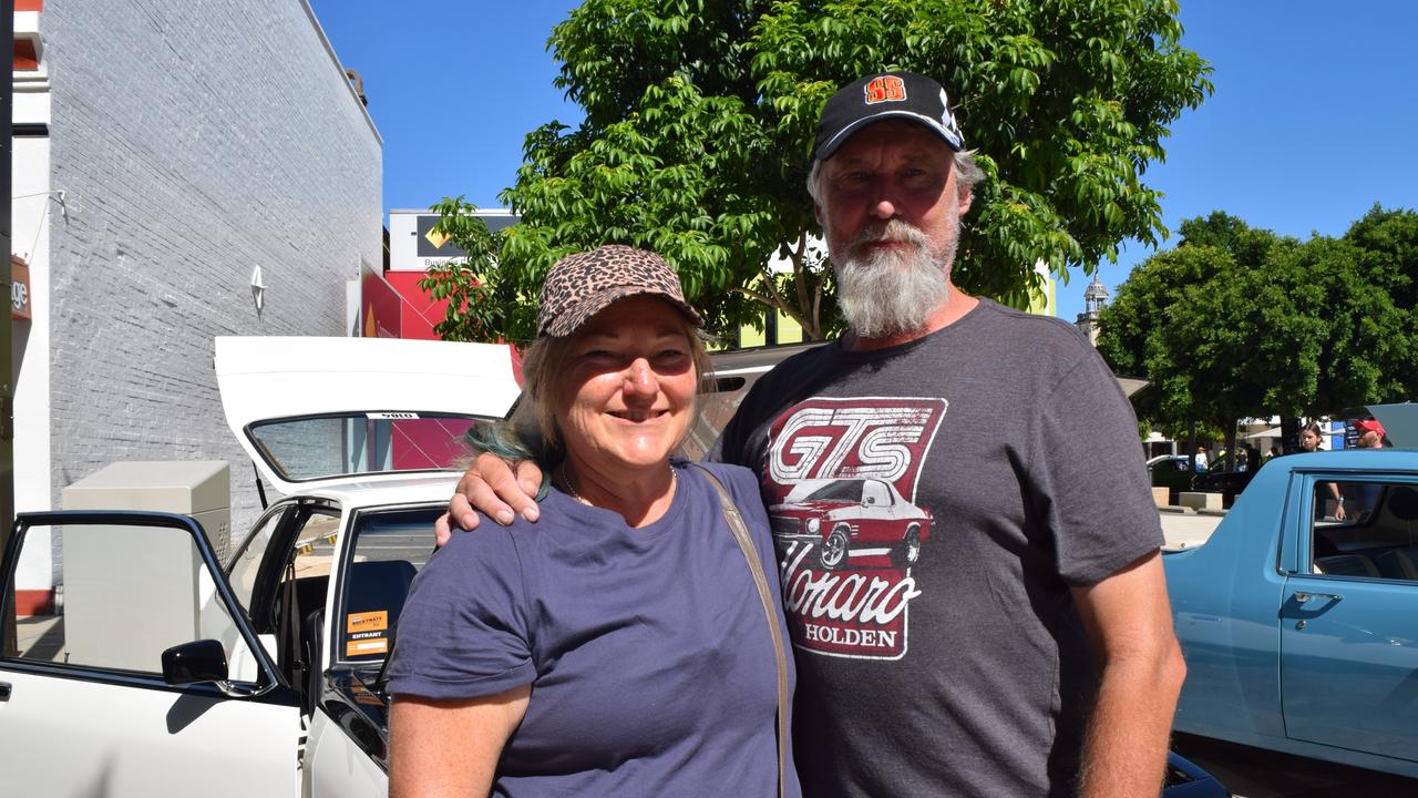 Melinda and Wayne Yarrow at the Rockynats in the CBD on Sunday, April 17.