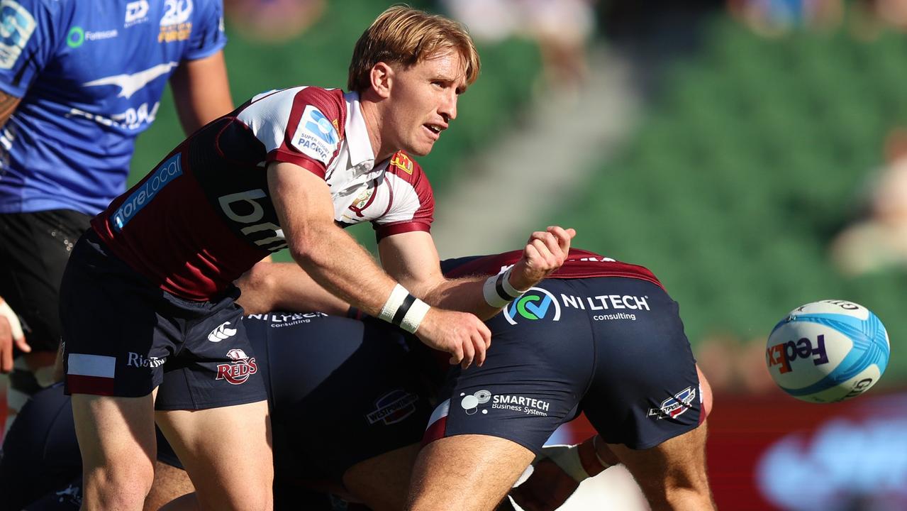 Tate McDermott continued his stellar start to the season for the Queensland Reds. Photo by Janelle St Pierre/Getty Images