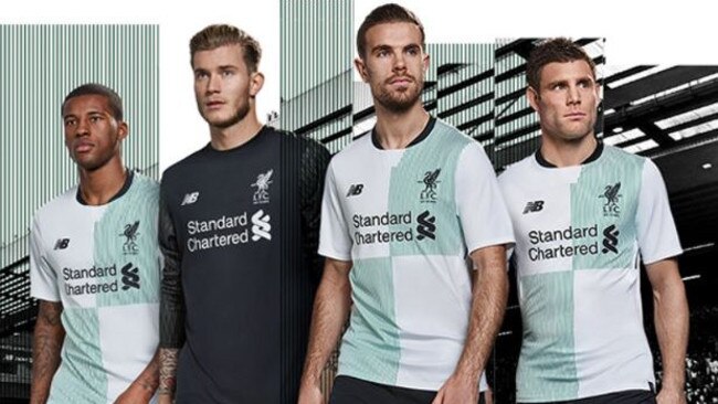 Liverpool's away kit for 2017-18.