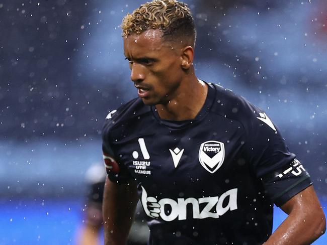 SYDNEY, AUSTRALIA - OCTOBER 08: Nani of Victory dribbles the ball during the round one A-League Men's match between Sydney FC and Melbourne Victory at Allianz Stadium, on October 08, 2022, in Sydney, Australia. (Photo by Cameron Spencer/Getty Images)