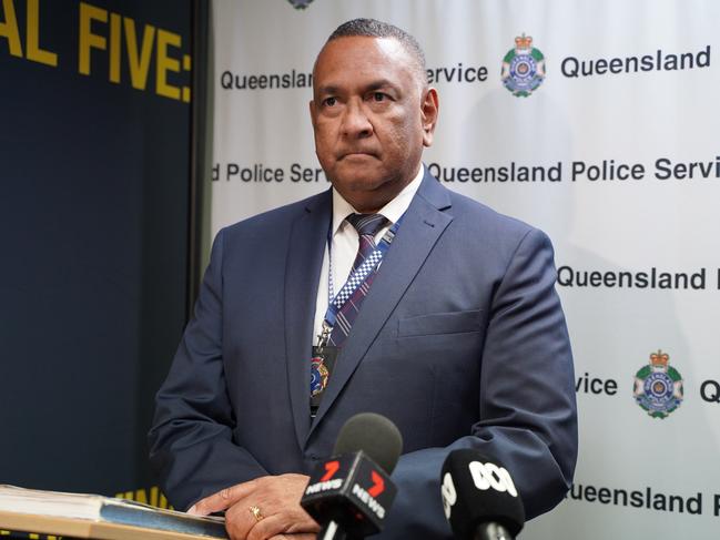 Detective Acting Inspector Jack Savage says a 17 year old has been charged with the murder of Rene Latimore. Picture: Heidi Petith