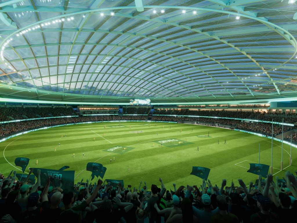 The proposed Macquarie Point stadium.