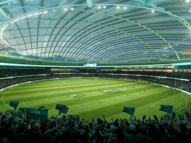 The proposed Macquarie Point stadium.