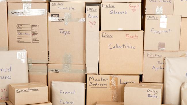 Have all your boxes stacked and ready to move.