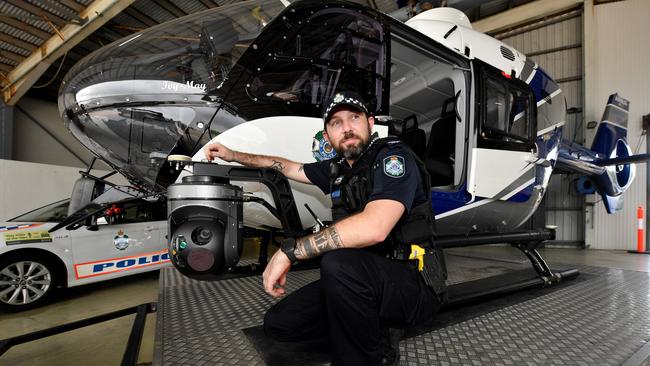 The launch of POLAIR in Townsville at Meridian Air at the Townsville Airport, earlier in 2024. Constable Alex Bendel. Picture: Evan Morgan