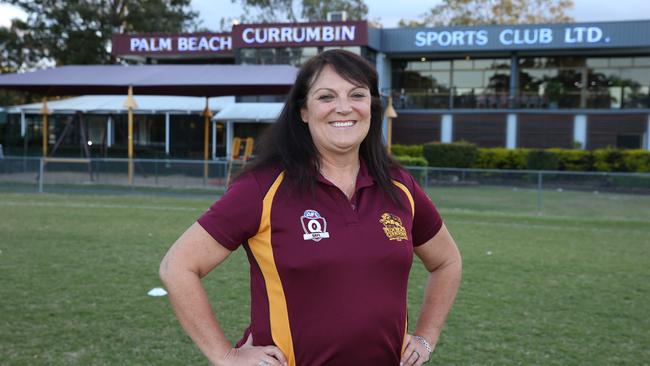 Anne Cornish is the president and lifeblood of the Palm Beach Currumbin Football club. Picture Glenn Hampson
