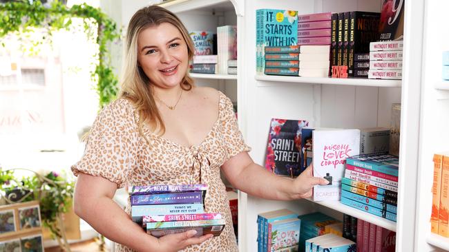 Scarlett Hopper at her romance-specific bookstore Romancing the Novel in Paddington. Picture: Tim Hunter
