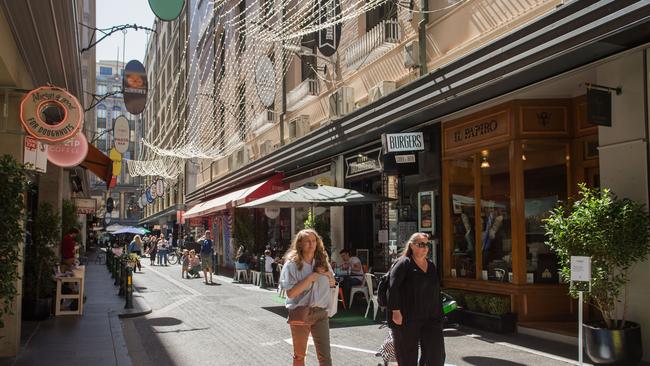 Degraves Street during Moomba Festival in Melbourne. Picture: NCA NewsWire / Paul Jeffers