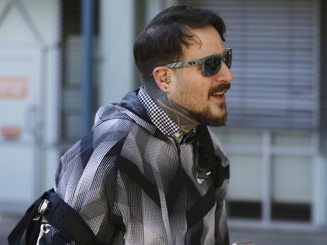 Body modifier Howard Rollins arrives at Gosford District Court in Gosford today. Picture: AAP Image/Darren Pateman