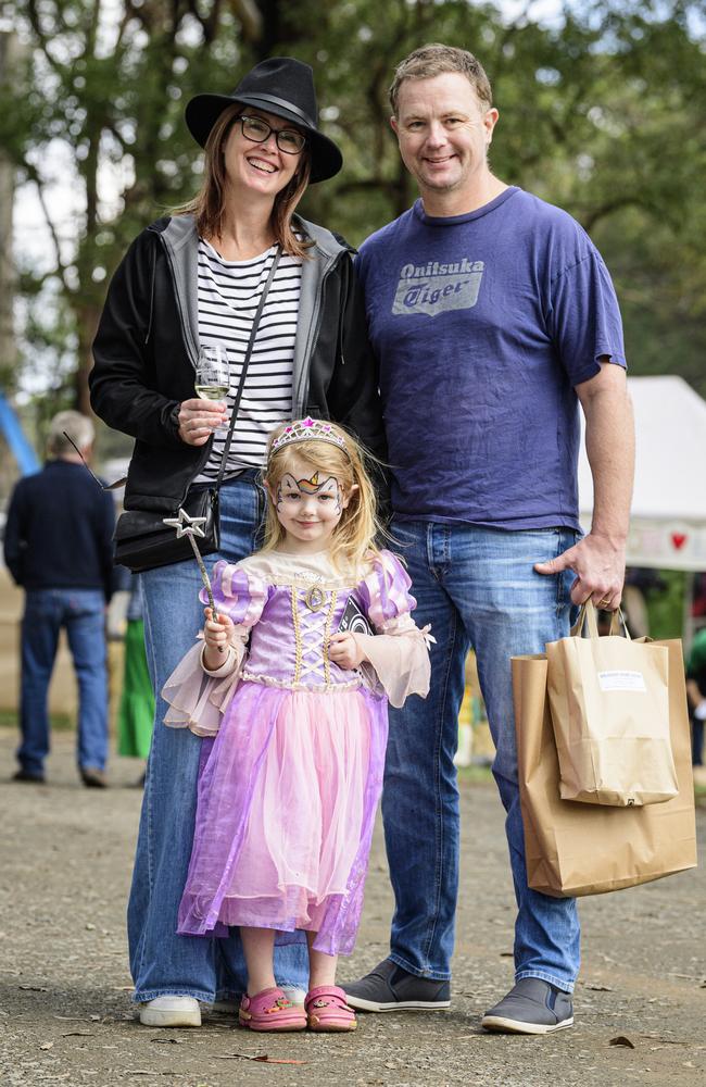 Having a great time at the Hampton Festival are (from left) Danielle, Brigitte and Duncan Campbell, Saturday, May 17, 2025. Picture: Kevin Farmer
