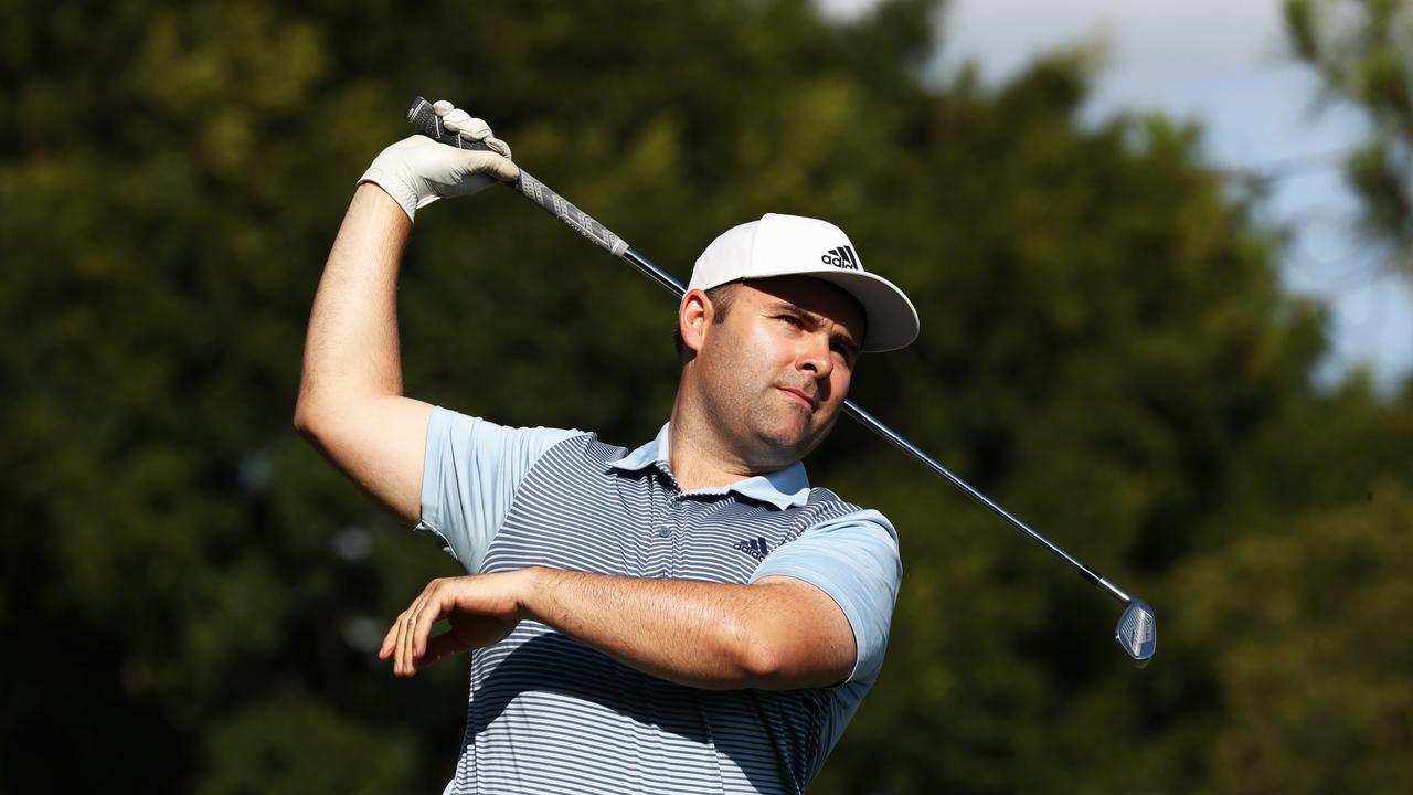 Action from today's Australian PGA Championship Pro-Am at RACV Royal Pines Resort. Picture: Jason O'Brien