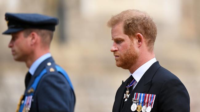 Prince Harry’s memoir is expected to focus in his frosty relationship with his brother. Picture: Getty