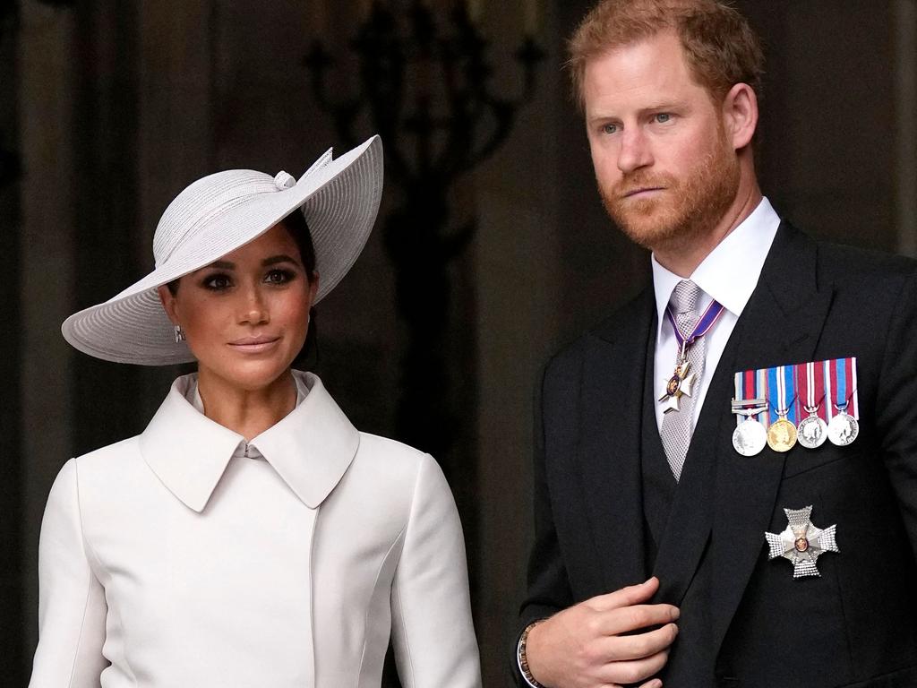 Meghan and Harry recently returned to the UK for the Queen’s Platinum Jubilee. Picture: Matt Dunham/AFP