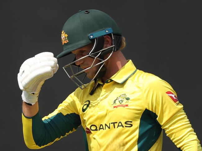 COLOMBO, SRI LANKA - FEBRUARY 12: Jake Fraser-McGurk of Australia  walks off after he was dismissed during the ODI match between Sri Lanka and Australia at R. Premadasa Stadium on February 12, 2025 in Colombo, Sri Lanka. (Photo by Robert Cianflone/Getty Images)