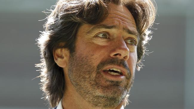 AFL boss Gillon McLachlan is awaiting Federal Government information on the vaccine. Picture: AFL Photos/Getty Images