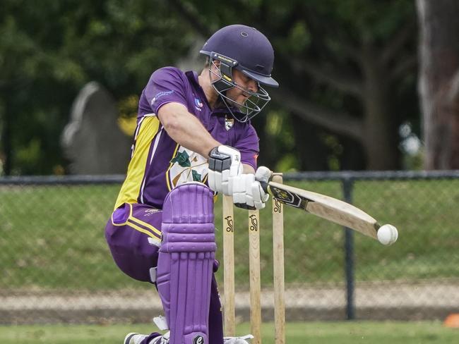 Sub-District cricket: Oakleigh v Malvern. Oakleigh batsman Ryan Pearson. Picture: Valeriu Campan