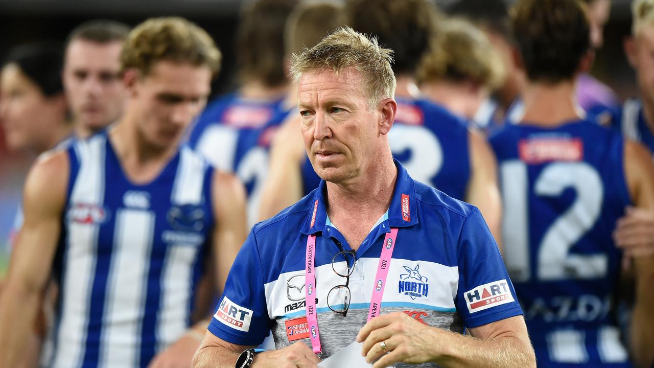 Senior coach David Noble was not impressed on Saturday night. Picture: Getty Images