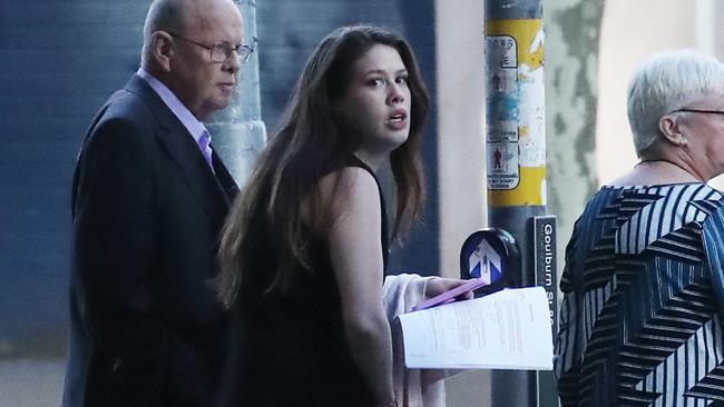 Cahill at her last court date after she was granted bail to appeal her jail sentence. Picture: NCA NewsWire / David Swift.