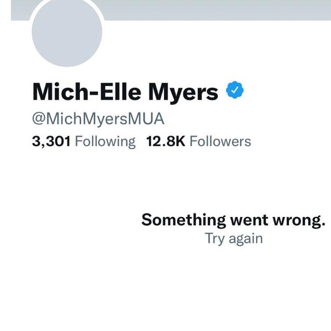 Ms Myers' Twitter page today.