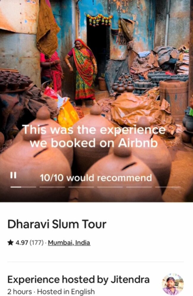 She found the tour on Airbnb with the experience hosted by Mumbai local, Jitendra. Picture: TikTok/tarkatims