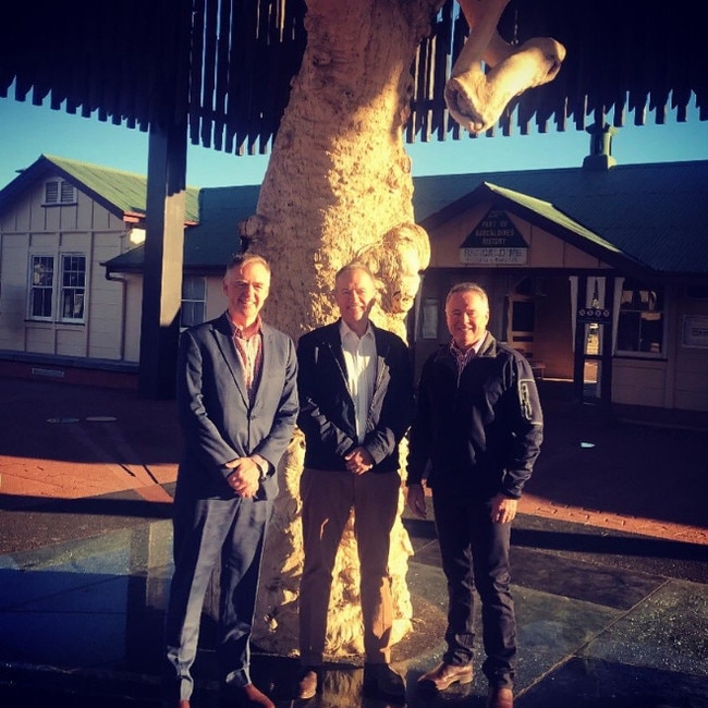 Federal Labor leader Bill Shorten at the Tree of Knowledge last year (Twitter picture)