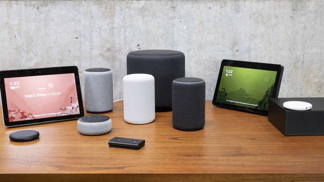 A range of Amazon’s digital assistants. Picture: AFP