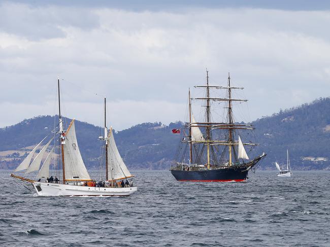 Australian Wooden Boat Festival - Parade of Sail pictured from the Young Endeavor PICTURE: MATT THOMPSON