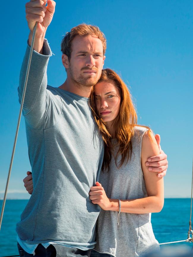 Joel Jackson and Phoebe Tonkin in SBS thriller Safe Harbour.