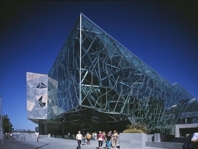 Federation Square’s atrium in Melbourne.