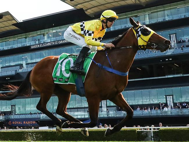 SYDNEY, AUSTRALIA - AUGUST 10: Jett Stanley riding Awesome Wonder wins Race 4 TAB during Sydney Racing at Royal Randwick Racecourse on August 10, 2024 in Sydney, Australia. (Photo by Jeremy Ng/Getty Images)