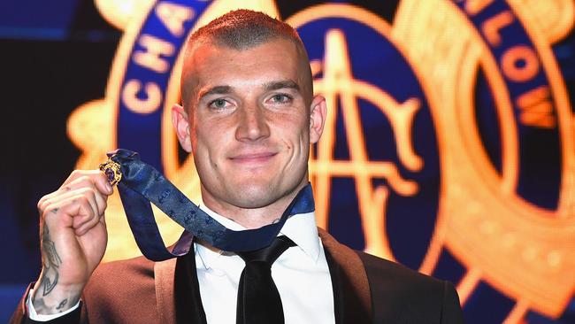 Dustin Martin claimed the 2017 Brownlow Medal.