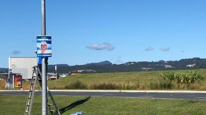 Karen Andrews election signage already up, but no election has been called. 