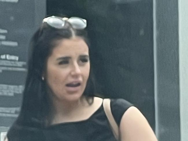 Maddison Kelly, 30, of Berkeley Vale, leaving Wyong Local Court after pleading guilty to assisting Tiffany Crofts in the reckless wounding of Tammy Ford at Westfield Tuggerah. Picture: NewsLocal