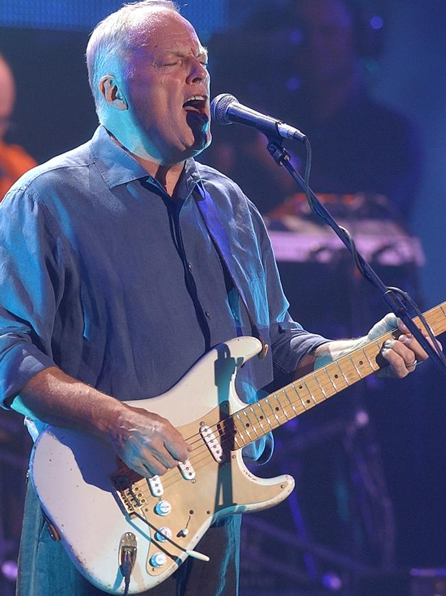 David Gilmour of Pink Floyd on stage in 2004. Picture: Richard Lewis