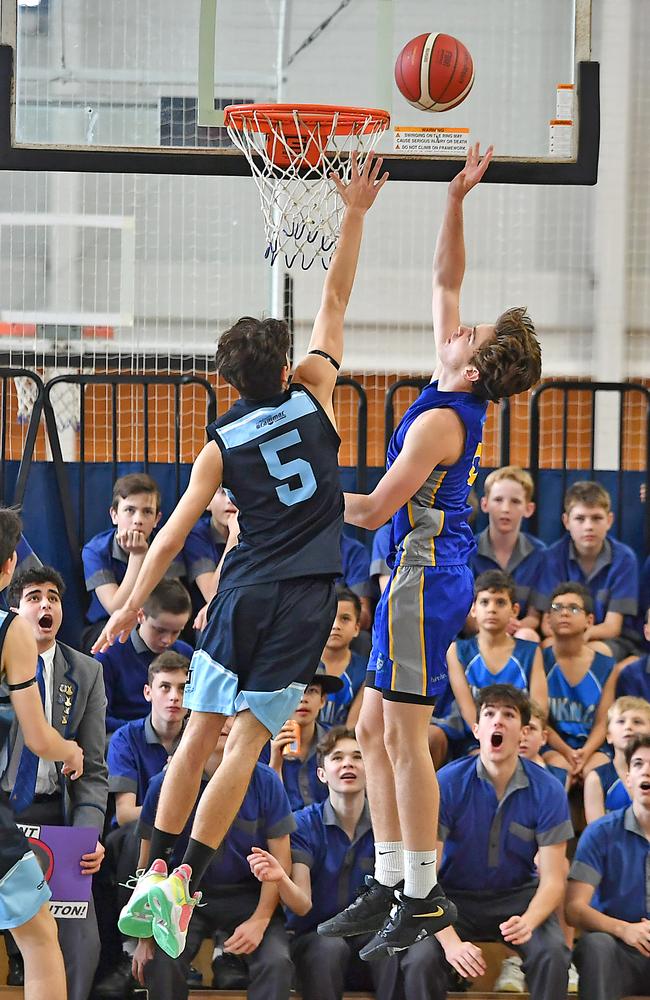 GPS First V basktetball game between Churchie and Brisbane Boys Grammar. Saturday September 3, 2022. Picture, John Gass