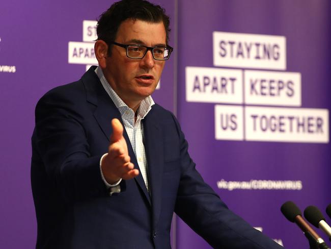 Victorian Premier Daniel Andrews speaks during a press conference on September 23. Photo by Robert Cianflone/Getty Images