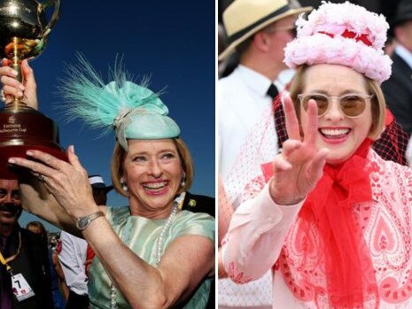 Gai Waterhouse with Melbourne Cup trophy.