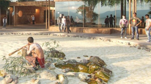 An indicative image of what an Aboriginal cultural community centre may look like in the proposed 'Lizard Rock' development at Belrose. Picture: Cox Architecture