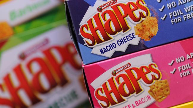 Consumer complaints about the “new and improved” Shapes flavours have inundated the iconic brand’s Facebook page. Picture: News Limited