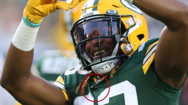 Aaron Jones had his dad with him.