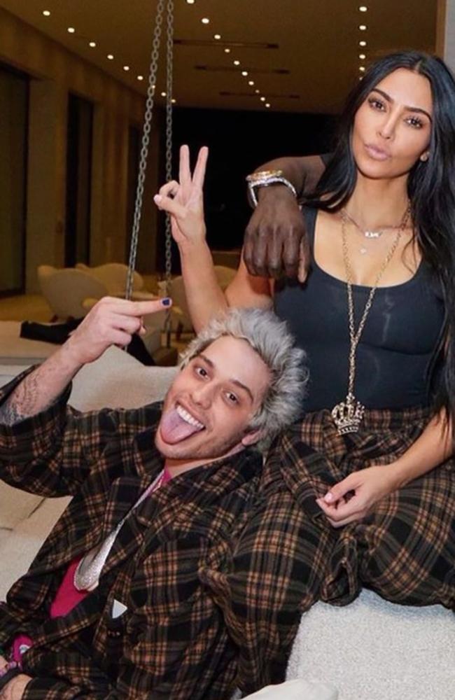 Kim Kardashian and Pete Davidson’s romance is heating up, with the pair photographed together holding hands a number of times since October. Picture: flavorflav/Instagram