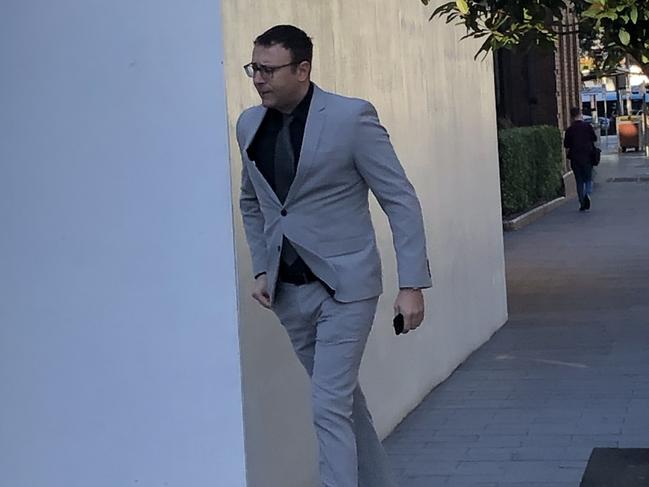 Joe McLoughlin, 46, of Mosman, outside Manly Local Court on Thursday where he was convicted of assaulting another driver in a road rage dispute over a carparking space at Balmoral Beach. Picture: Manly Daily