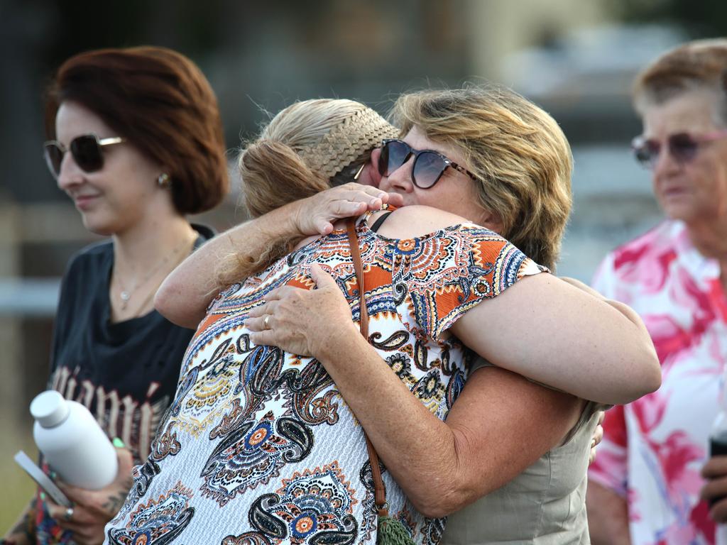 Hundreds of people have gathered at Bribie Island for a vigil to honour 17-year-old shark attack victim Charlize Zmuda. Picture: David Clark