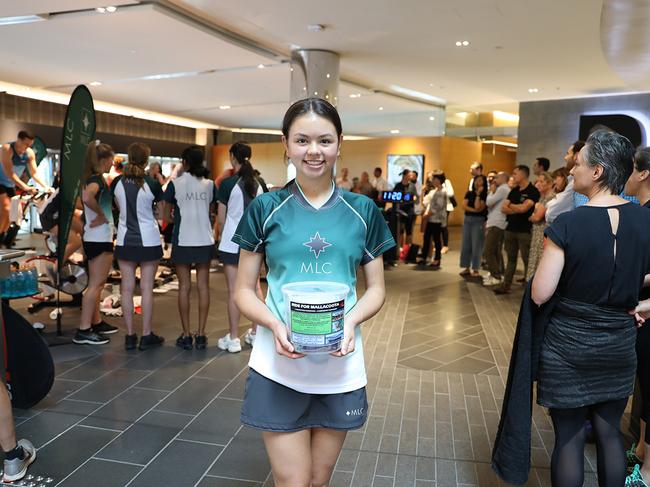 Long road ahead: MLC Year 10 student Ashley Ward at her Ride for Mallacoota fundraiser.