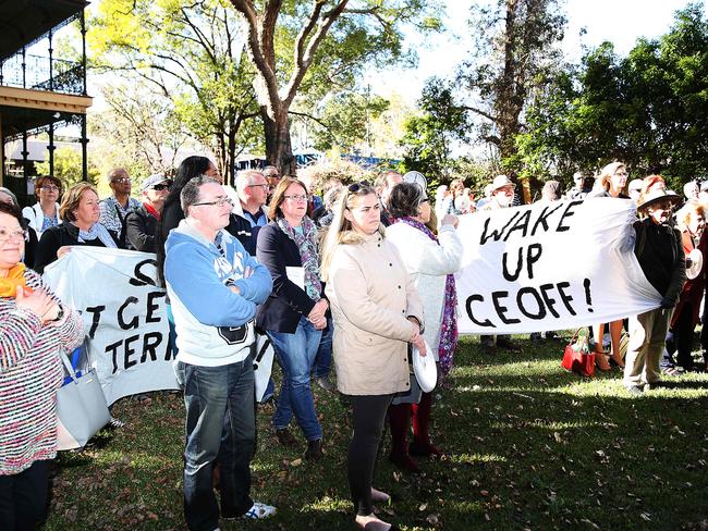 Activists from NPRAG and community members at Willow Grove protested the heritage site being earmarked for the museum. Picture: Danny Aarons