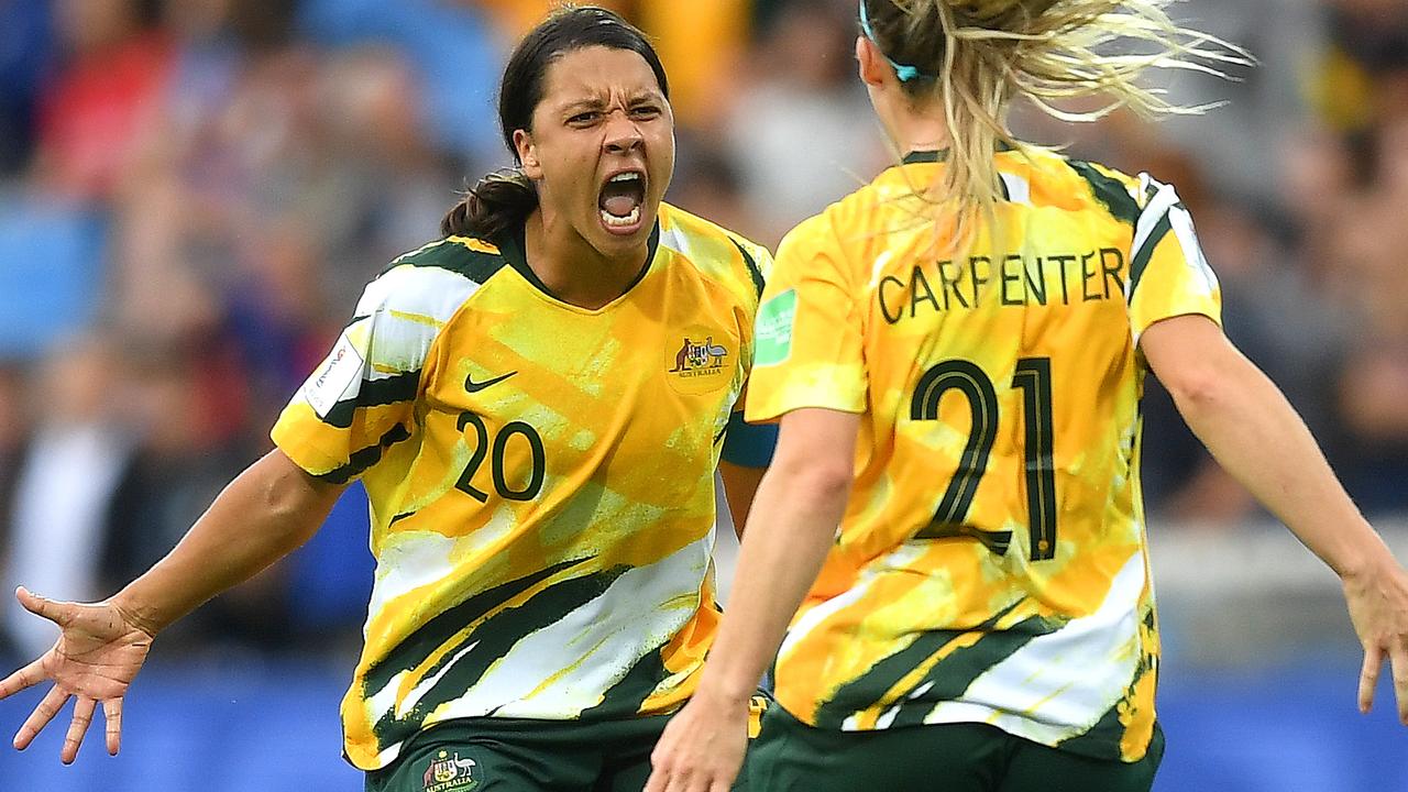 Sam Kerr’s post-match interview has divided opinion.
