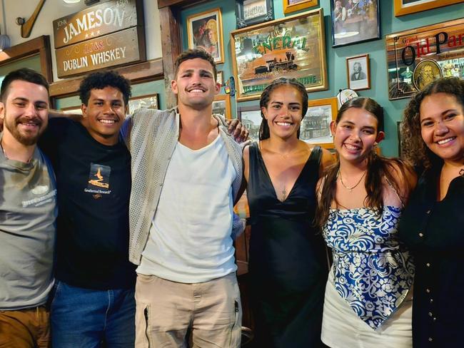 Pictured: Mary Fowler and Nathan Cleary at Irish bar McGinty's on New Year's Eve. Photo: McGinty's Facebook.