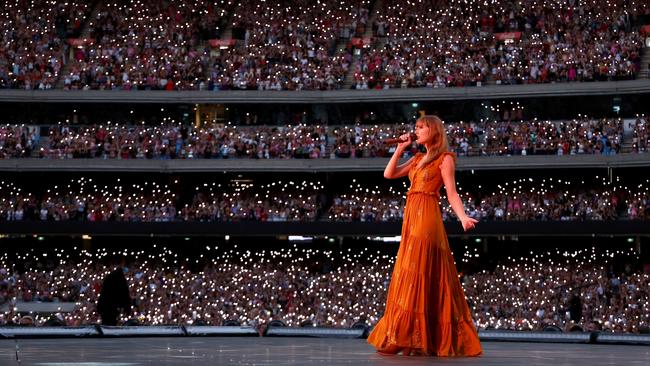 Taylor Swift performed to her biggest-ever crowd of 96,000 fans in Melbourne over the weekend. Picture: Graham Denholm/TAS24/Getty Images for TAS Rights Management.