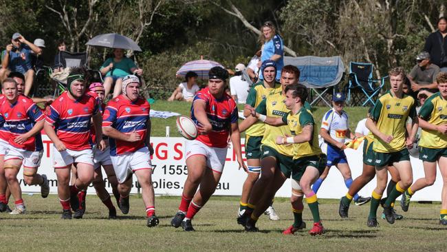 Action galleries of the junior rugby union grand finals, match played at Surfers Paradise Home Ground. Surfers Paradise Dolphins Vs Bond Uni under 18s division. Picture Mike BatterhamAction galleries of the junior rugby union grand finals, match played at Surfers Paradise Home Ground. Surfers Paradise Dolphins Vs Bond pirates under 18s division. Picture Mike Batterham