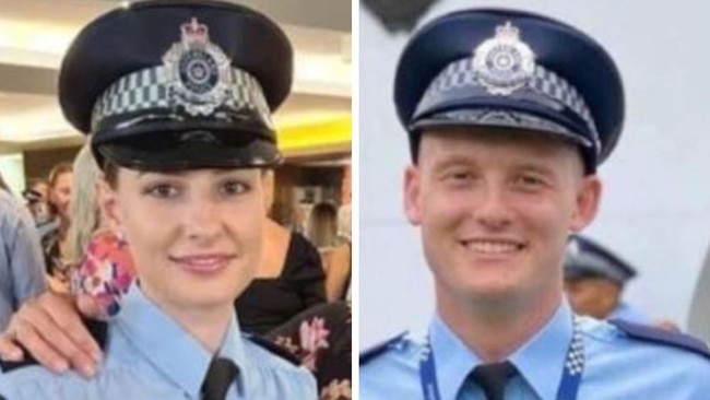 Constable Rachel McCrow, 29, and Constable Matthew Arnold, 26, were gunned down at the property in the western Darling Downs, about three hours west of Brisbane.